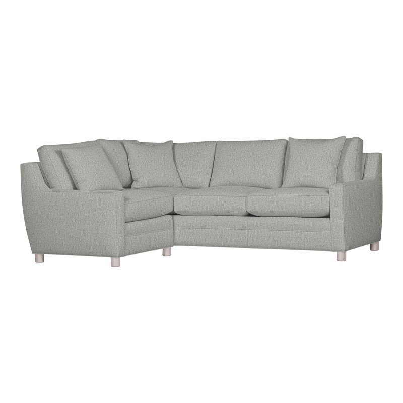 American Bungalow 2-Piece Fairgrove Sectional, Tarbee Dove, Dove Gray
