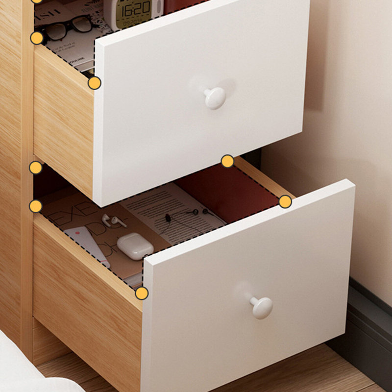 30cm W Bedside Table, Two Drawer