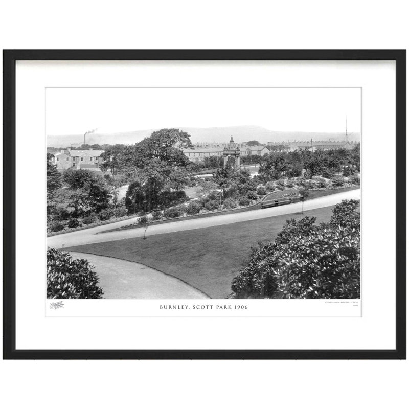 Burnley, Scott Park 1906 - Single Picture Frame Print, 60cm H x 80cm W x 2.3cm D