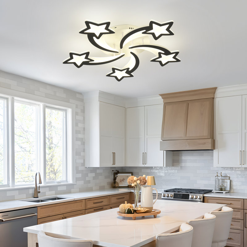 Loie 5-Light 65cm LED Flush Mount, Black