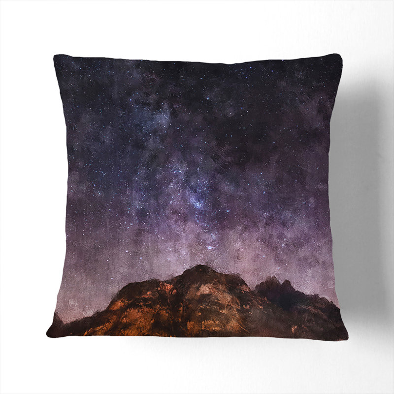 Mountain In Sappada Italy Painting Square Throw Cushion, 55cm H x 55cm W x 20cm D