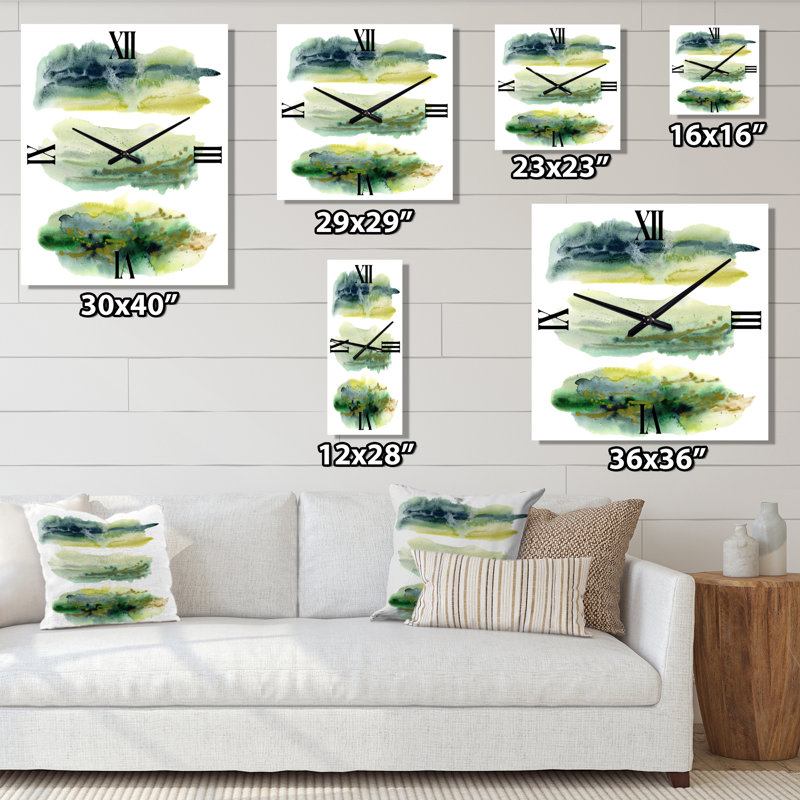 Horloge murale nuages avec points I, Grand