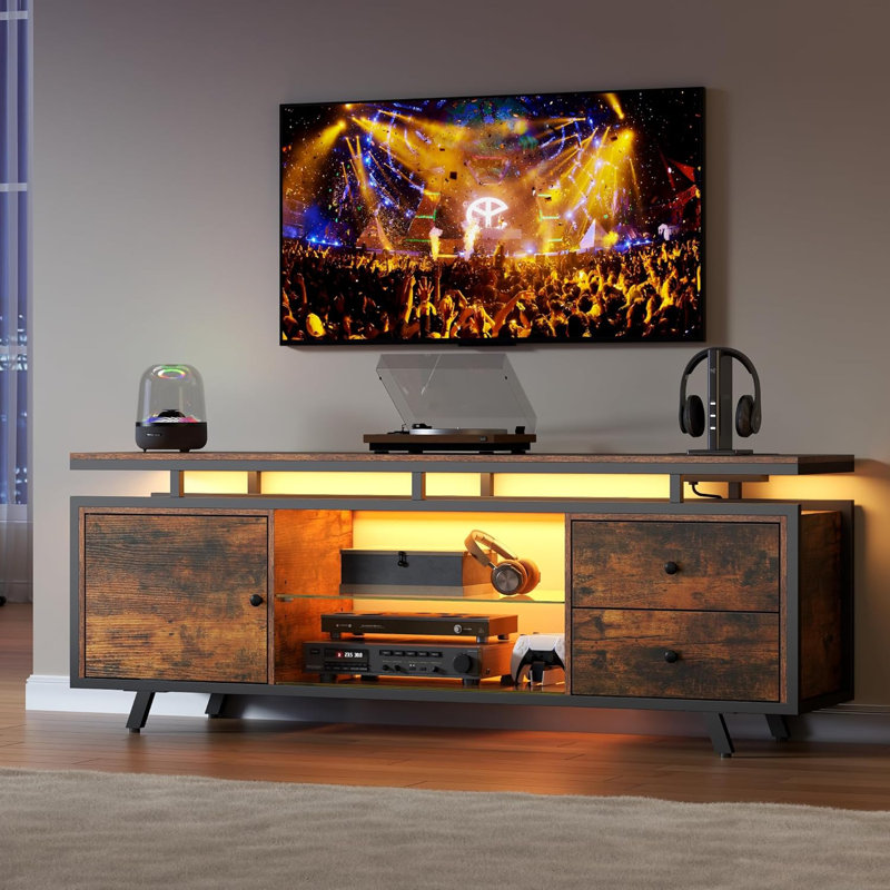 Unfinished TV Stand for TVs up to 65", Brown
