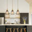3-Light Black Kitchen Island Pendant