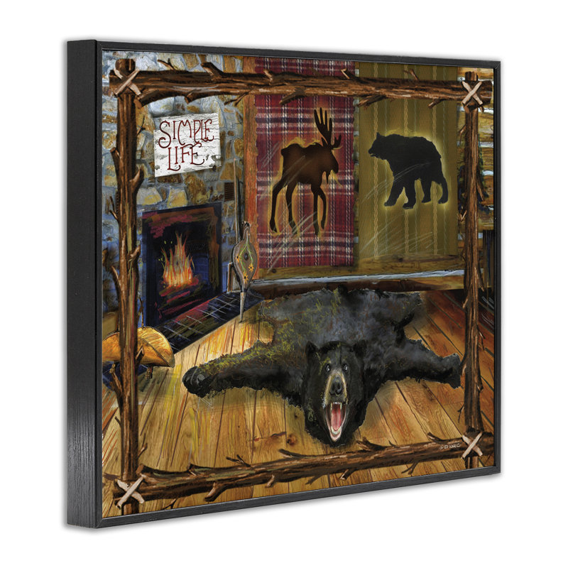 Art de giclée rustique intérieur par Ed Wargo, H 11 po x l 14 po, Giclée encadrée noir minuit