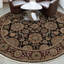Tapis rond de haute qualité noué à la main One-of-a-Kind Manchuria