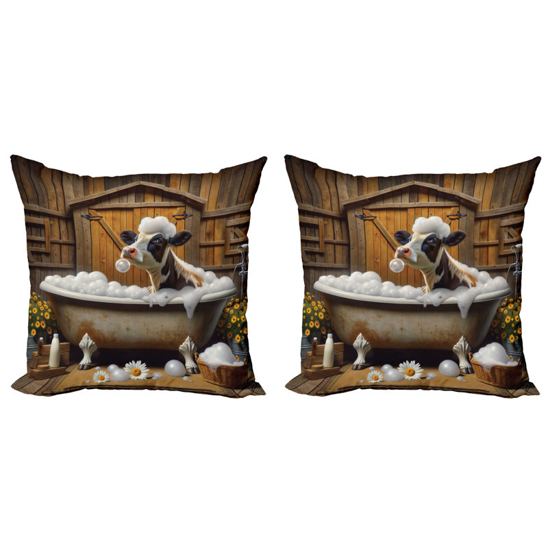429826_Ambesonne Housse de coussin rustique 2 pièces, H 20 po x l 20 po