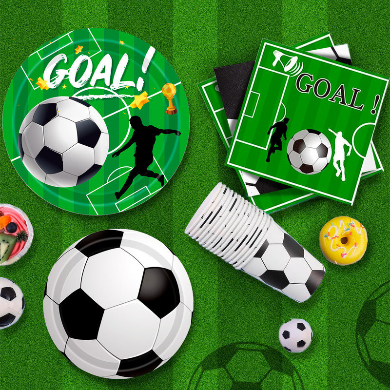 Soccer Party Tableware, Soccer Birthday Tableware Set