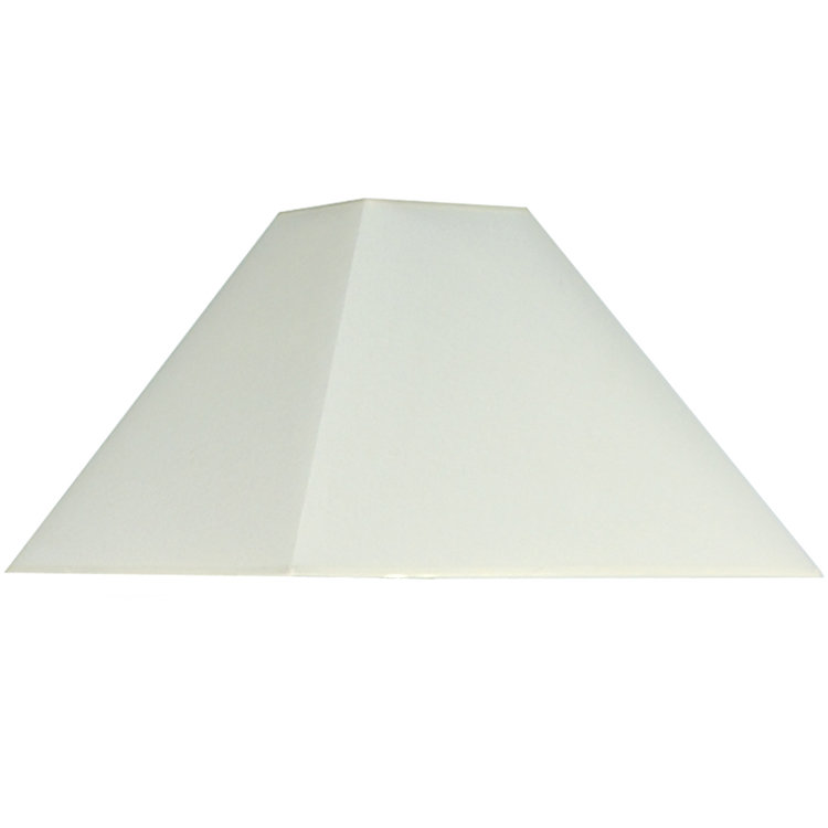 Lorentzen Cotton Tapered Square Lamp Shade, 28cm H x 48cm W x 48cm D, Cream Calico