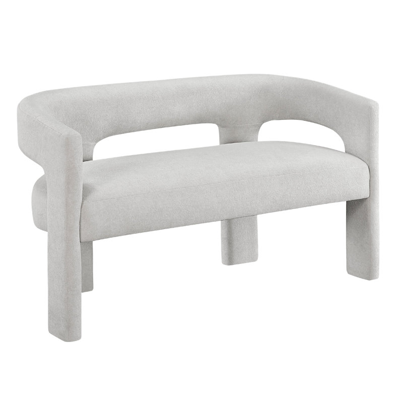 Sable Organic Modern Upholstered Bench , Gray