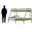 Lit superposé simple Brinda en métal au fini argenté, H 59,34 po x l 77,74 po x L 53,75 po