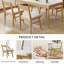 Chaises de salle à manger Ensemble de 2 chaises pour la cuisine à domicile, chaises d'appoint rembourrées en tissu pour la salle à manger et le restaurant, chaises de couleur bois pour table de salle à manger avec tapis rond antidérapant