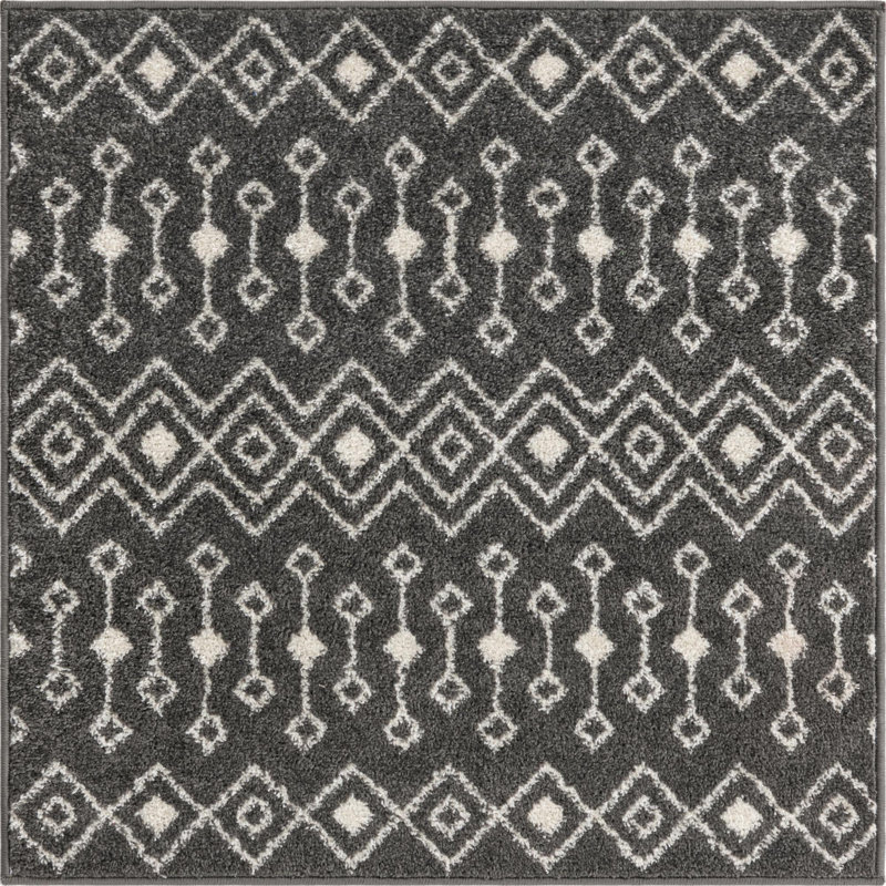 Abstract Indoor Rug, Square 3'3"