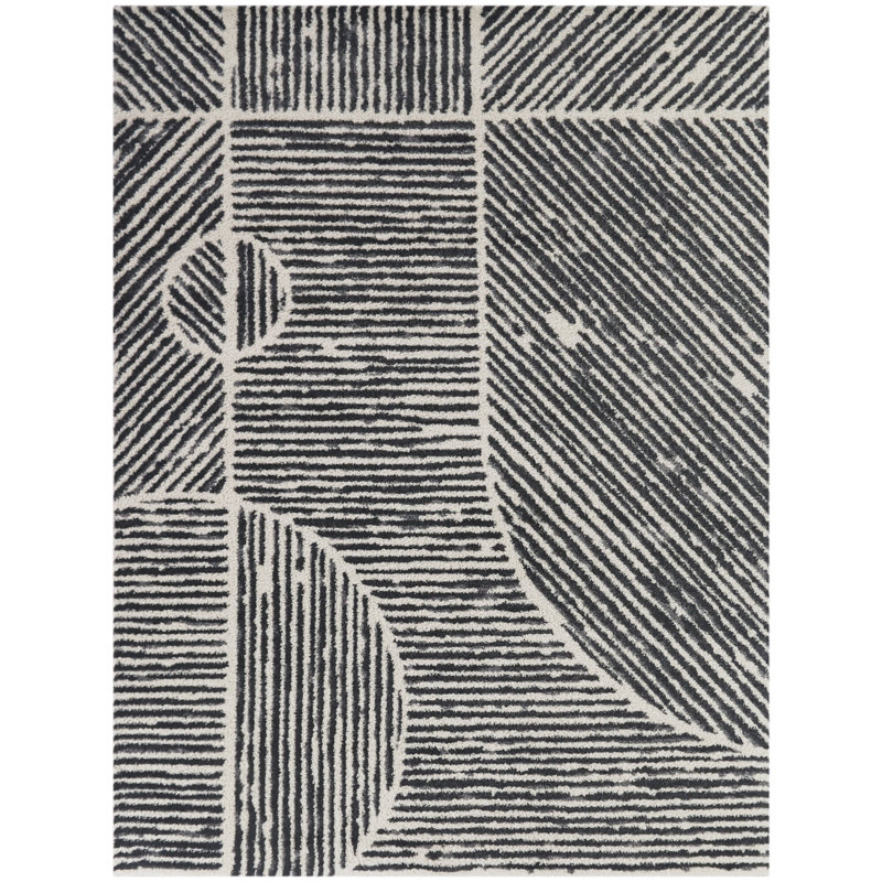 Tapis gris anthracite Jerome, Rectangle 5 pi 3 po x 7 pi