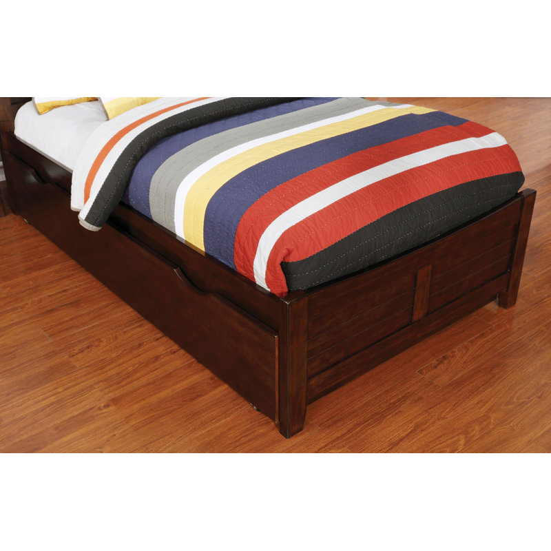 Lit-bateau avec couchette Kahi, Double, Cerisier brun
