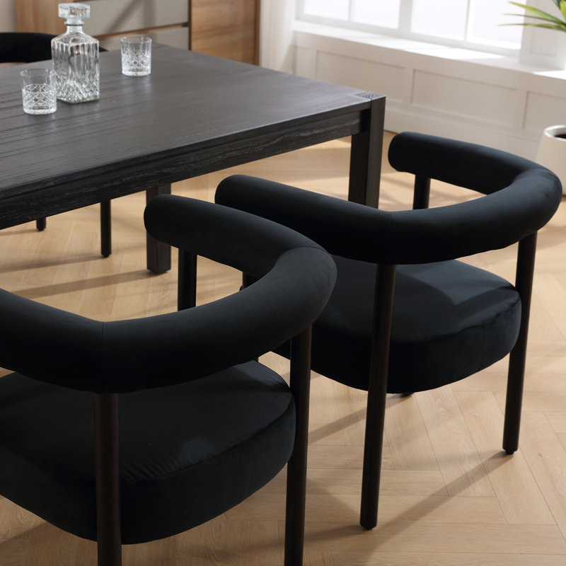 Chaise d'appoint Deizel, Noir / noir