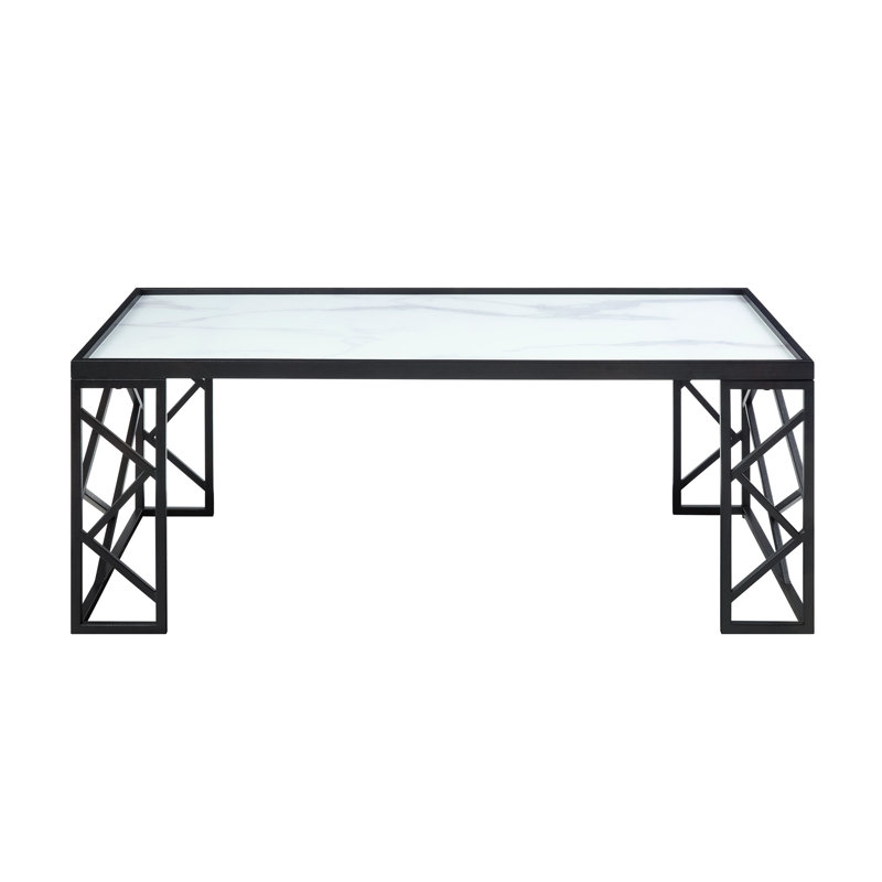 Modern Metal-Framed Tempered Glass Tables Set for Living Room, Enhancing Style and Functionality