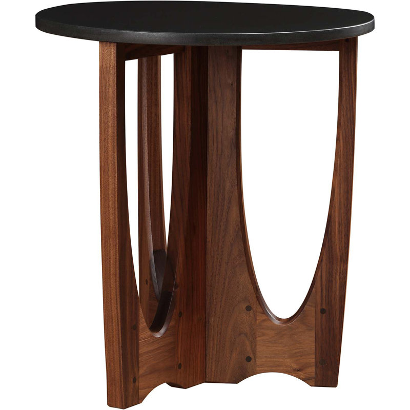 Walnut Grove Drink Table - Stone Top, 24" H x 22" W x 22" D