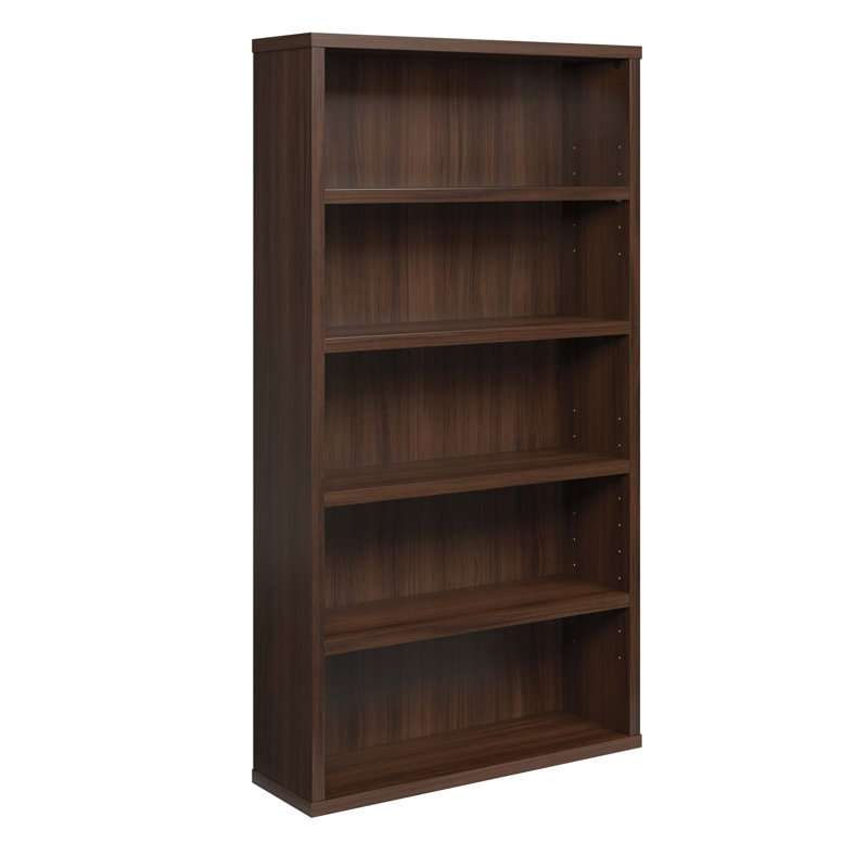 5-Shelf Bookcase, Brown finish