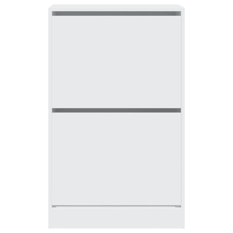 8 Pair Shoe Storage Cabinet, White