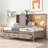 Twin Size Lounge Daybed With Storage Shelves, Cork Board, USB Ports And 3 Drawers-1080790139