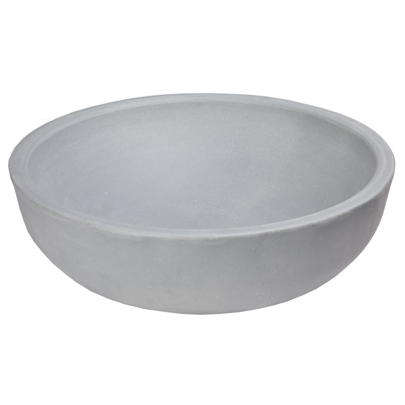 Lavabo de salle de bain vasque circulaire fait à la main, Gris pâle