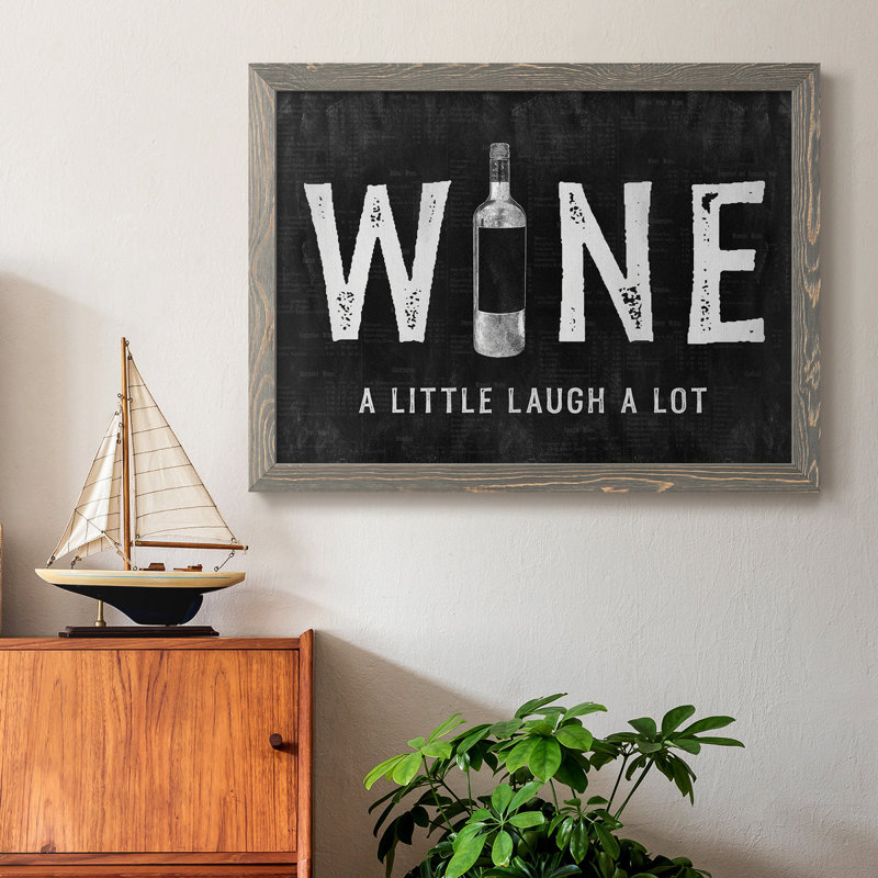 «Wine A Little» - imprimé, H 20 po x l 24 po x P 1 po, Gris
