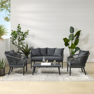 Tommas 4 - Person Patio Conversation Set with Cushions