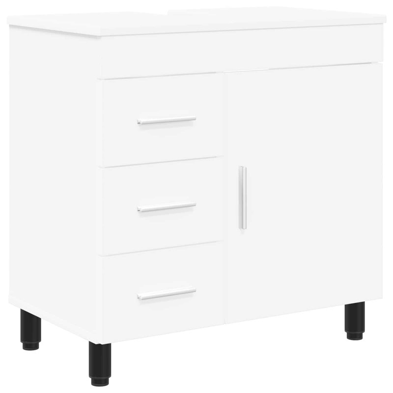 60cm Bathroom Vanity Base Only, White