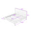 Base de lit plateforme en bois avec tête de lit-1185443784-1185443785