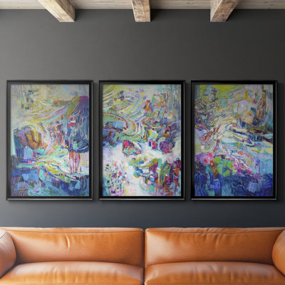 «Gathering up the Goddess I», toile tendue sur mesure avec châssis, 3 pièces