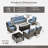Allcot 7 - Person Patio Conversation Sets with Swivel Chairs and Cushions-1250215307