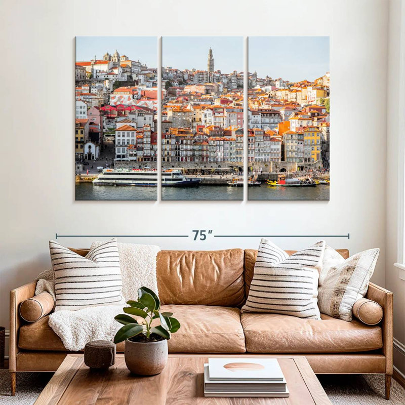 Aime Porto Portugal Skyline, 42" H x 65" W