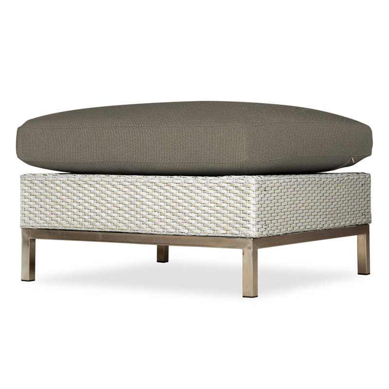 Elements Outdoor Ottoman, Cottage Pepper, Antique White