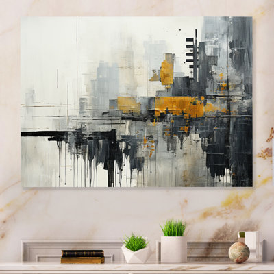Décoration murale abstraite Cityscape III - Collages abstraits en métal