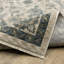 Tapis oriental en polyester tissé à la machine Andreana en beige / bleu / gris-757547360