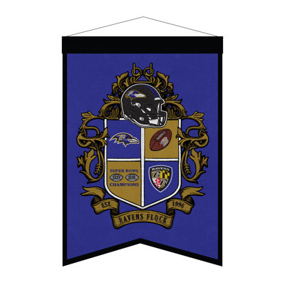 Décoration murale NFL Baltimore Ravens Crest | 15 x 22 po
