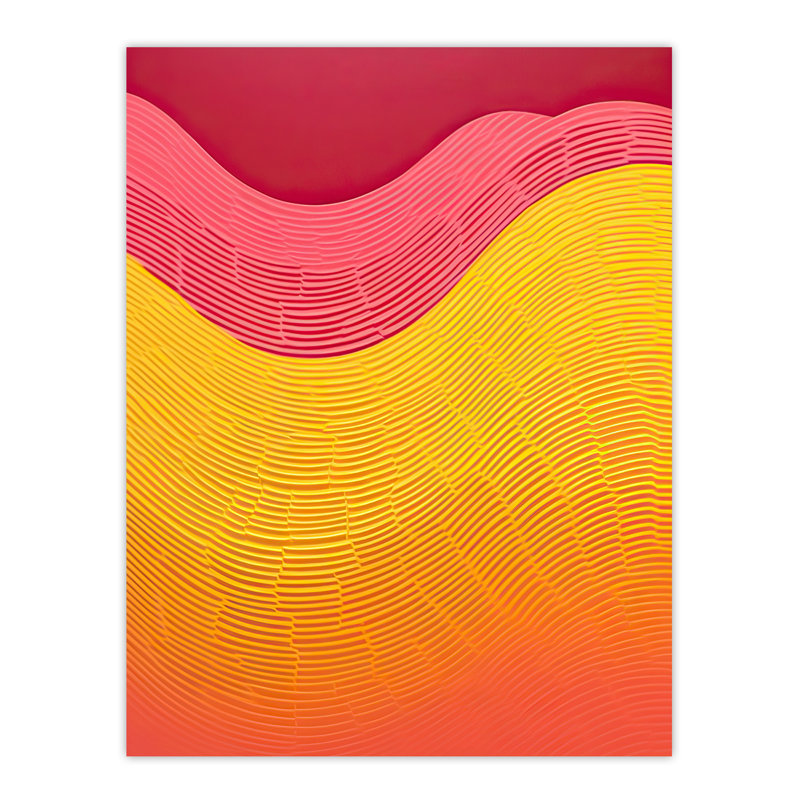 Wall Art Print Abstract Minimalism Yellow Gradient Poster Picture