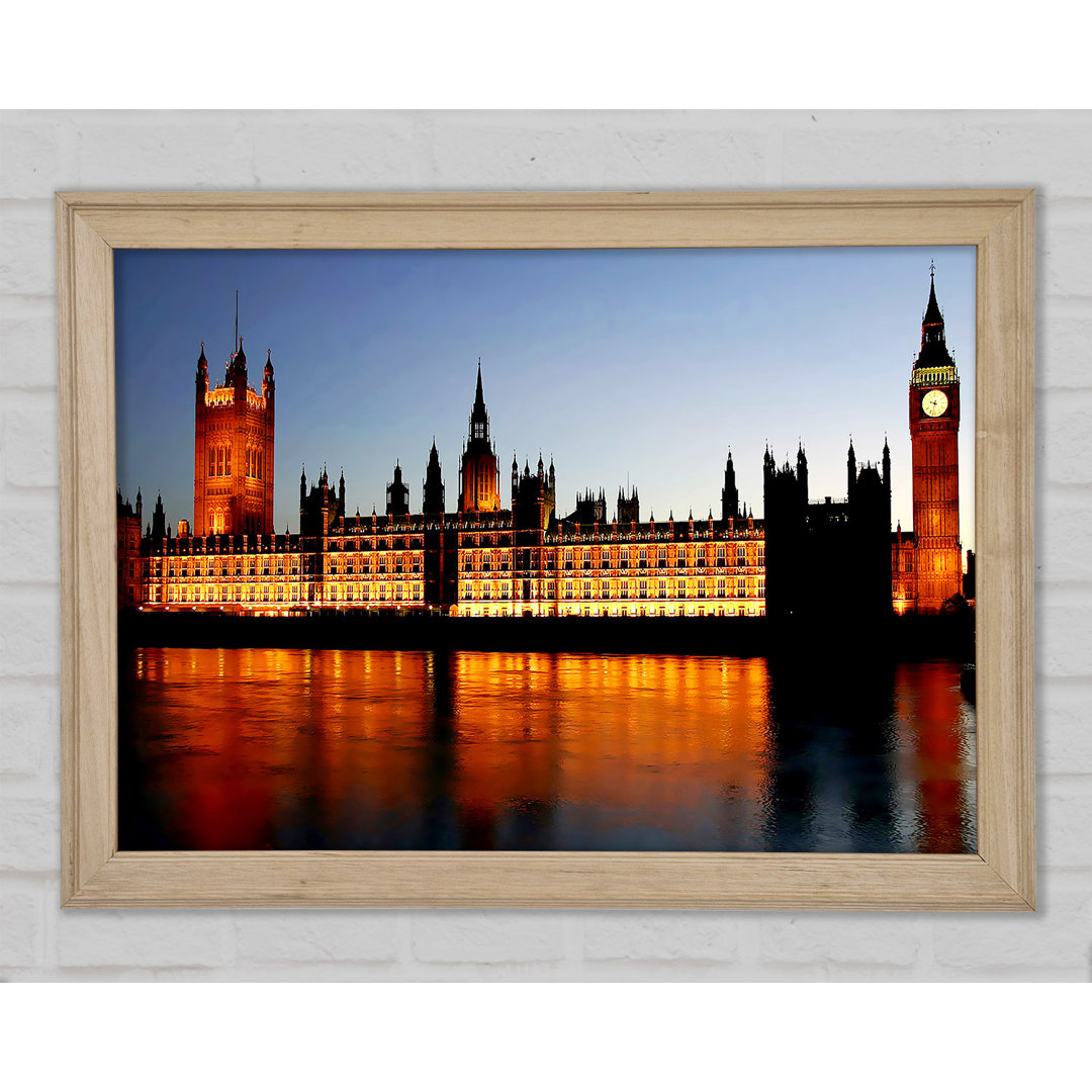 Londoner Houses Of Parliament Reflexionen - Druck