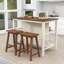 Ensemble d'îlot de cuisine 3 pièces avec 2 tabourets et 2 tablettes Rishvie