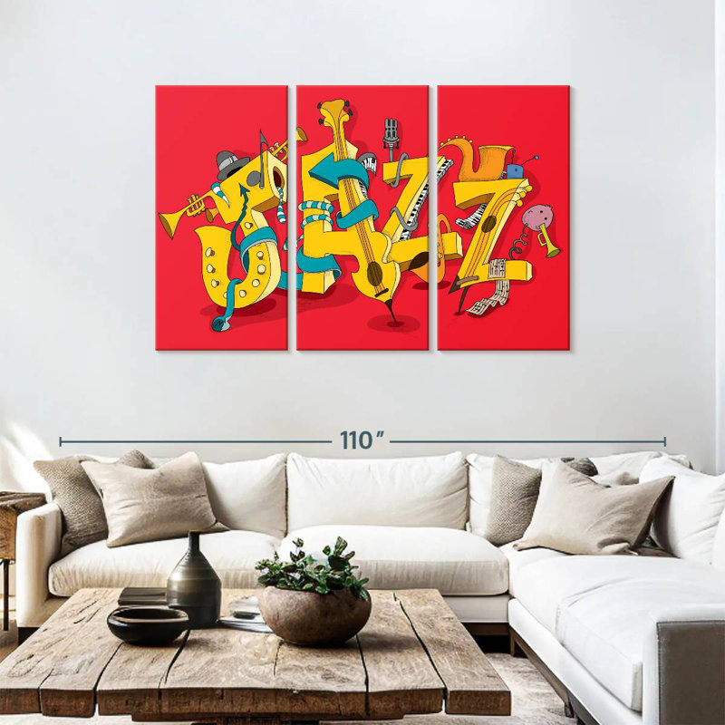 Caricature de Abarca, typographie jazz, H 48 po x l 74 po