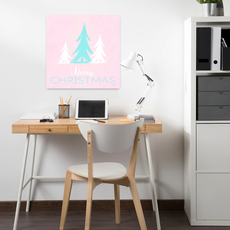 Merry Christmas, arbre de Noël contemporain abstrait, art d'hiver, H 18 po x l 18 po