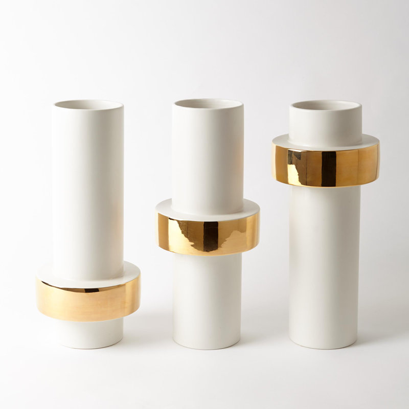 Gold Ring Vase-Mid