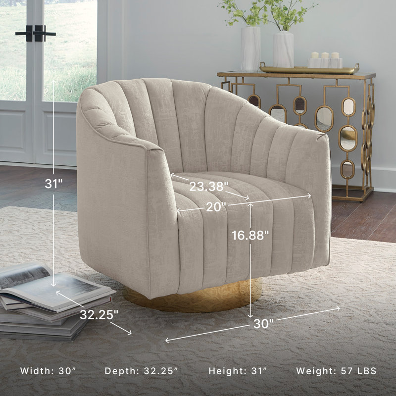 Neveah Upholstered Swivel Accent Chair