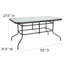 Ensemble repas d'extérieur 5 pièces - table de patio trempé, 4 chaises empilables Flex Comfort