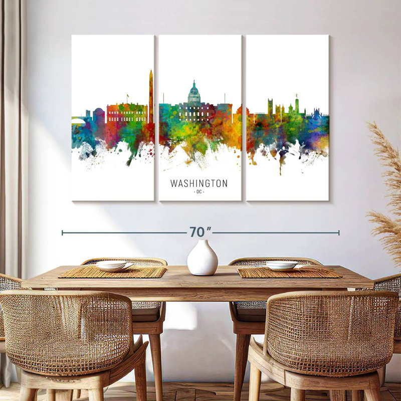 Washington DC Skyline I, H 24 po x l 38 po