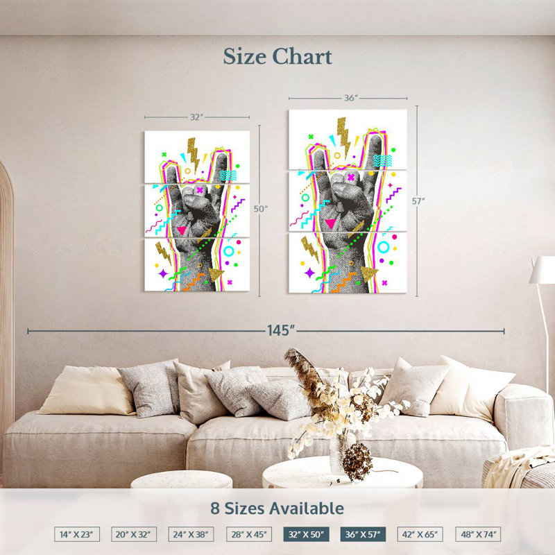 Abarca Rock And Roll Hand, 50" H x 32" W