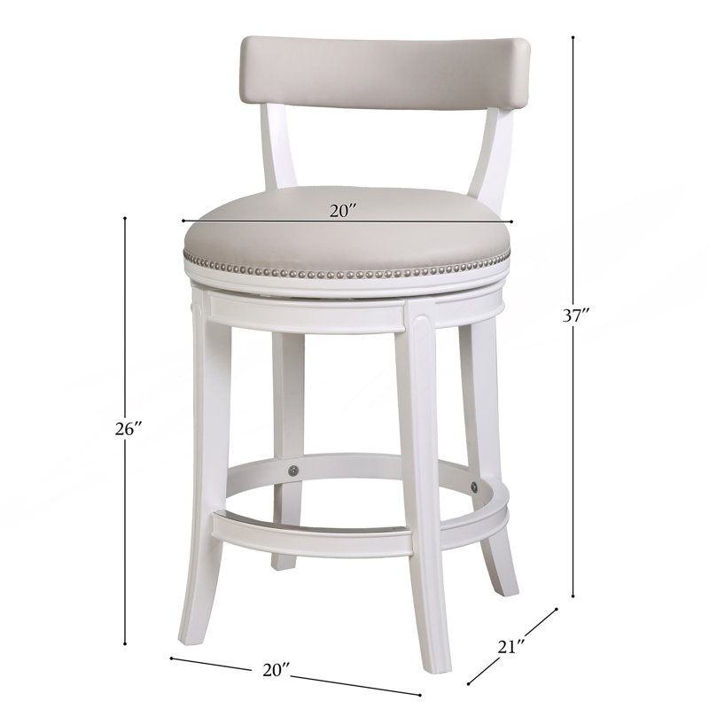 1 tabouret de bar élégant pour les cuisines et les bars modernes, Gris / Blanc, 26