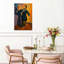 «Graceful Fan Dancer Elegant Peaceful Serene Portrait», art mural-129093726