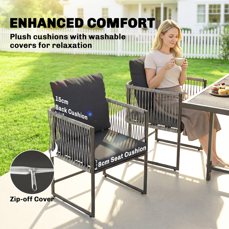 4 - Person Patio Dining Set with Square Table